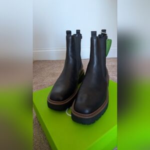 Sam Edelman Laguna Black Leather Ankle Boots Size 9.5